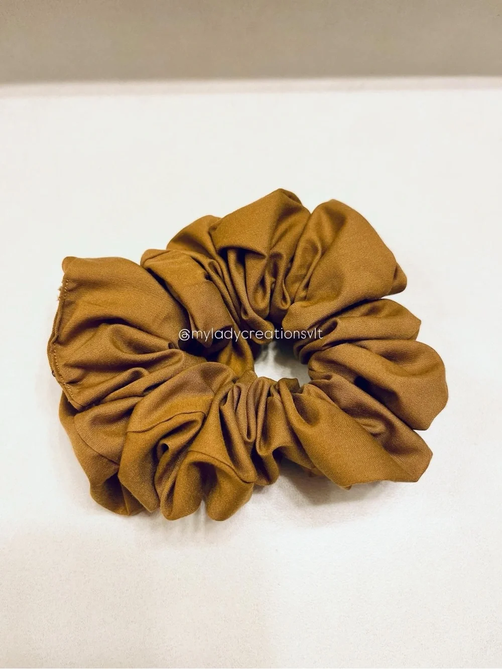 Starbucks Inspired Coffee Floral Cream Sage Brown Handmade Scrunchies